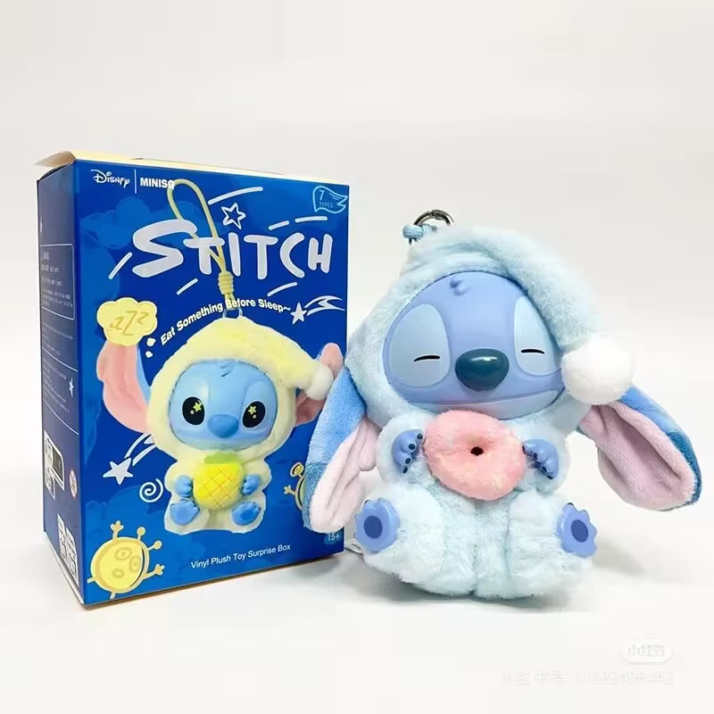 Kawaii Stitch Blind Box Bag Eat Some Thing before Sleep Series Vinyl Pendant Cute Doll Mystery Box Fluffy Doll Adult Gi
